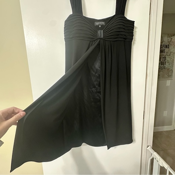 Black Jones New York Double Layer Party Dress Size 14 - Picture 3 of 6